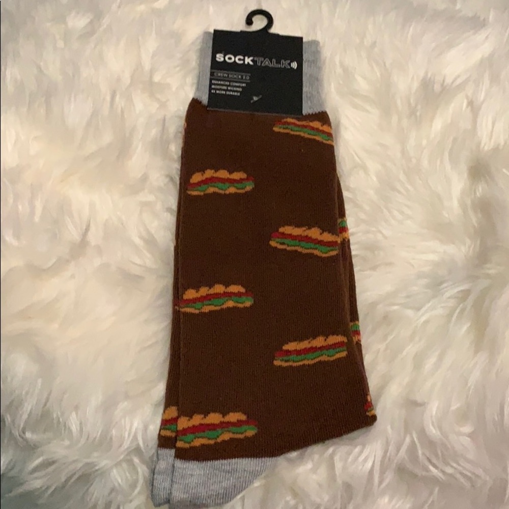 Sick Talk Crew Socks Hamburger 🍔 Design